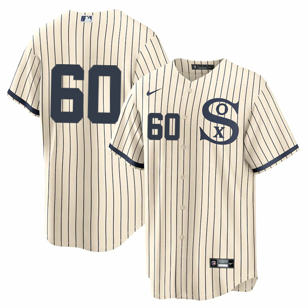 Men's Chicago White Sox #60 Dallas Keuchel 2021 Cream/Navy Field of Dreams